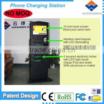 Turkish Lira Operated Multi Languages Bank Cell Phone Charge Kiosk/mall Kiosk for Cell Phone Showcase Display APC-06B photo-3