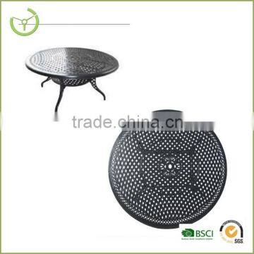 HL-T-15016 Hot sale cast aluminium patio Dia 150cm table aluminum furniture