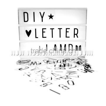 A4 Size LED cinematic light box DIY letter lamp