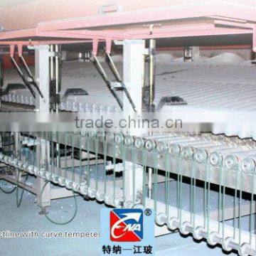 Manufacturing line for tempered curve glass