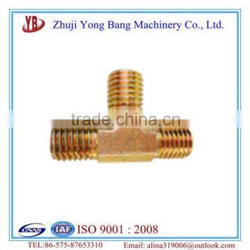 male pipe branch tee/double branch tee/pipe reducing tee