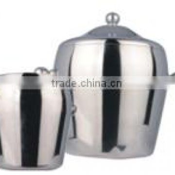 stainless steel hotel ice thily/Have a lid beer bucket/wine bucket/