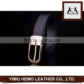 2015 Best selling workable price black pure leather belt for men