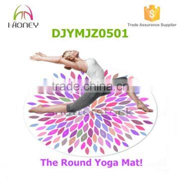 New Arrival Round Yoga Mat Beautiful Printing Machine Washable Yoga Mat
