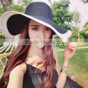 Straw panama fashion wide brim hat fashion floppy ladies dress hats wholesale                        
                                                Quality Choice