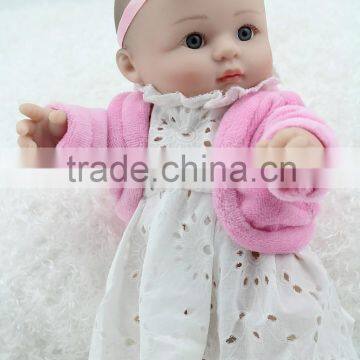 Mini baby dolls 8" handmade doll toy full body soft silicone vinyl doll