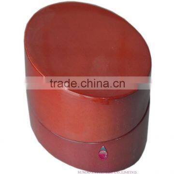 Great Red Elliptical Shape Custom Wedding Ring Box Wooden Quality Choice photo-3