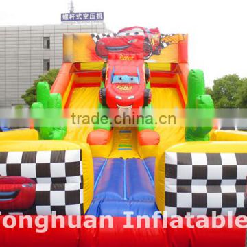 2016 customized giant inflatable slide with car model