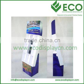 Corrugated Cardboard Retail Floor Lantem Display Stand With Shelf photo-4