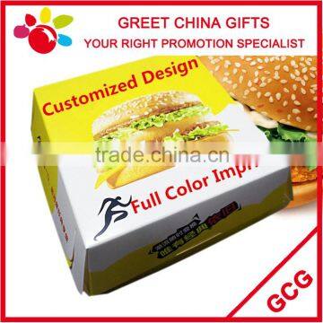 White Cardboard Burger Container Box for fast food resturant