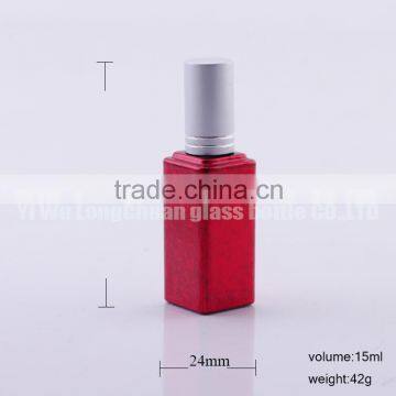 15ml Square Colored Refillable Atomizer Perfume Glass Bottle,Spray Fragrance Bottle