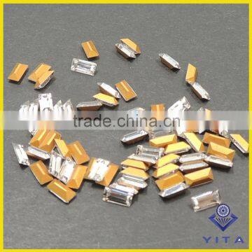 YiWu China wholesale fashion 2*5mm rectangle shape fancy cut glass stone for dress