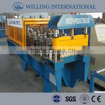 Expanded metal rib lath forming machine for desk floor panel