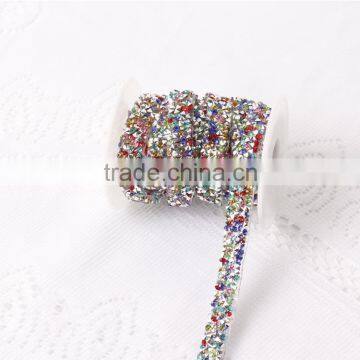 Colorful Resin Rhinestone Chain Hotfix Rhinestone Trim