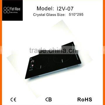 Foshan Sensor Touch Control Europe Style Plastic Cover Built-in 2 Zones Domino Induction Cooker in Kitchen Appliance photo-3