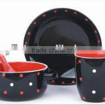 black color 3pcs breakfast set for poromotion