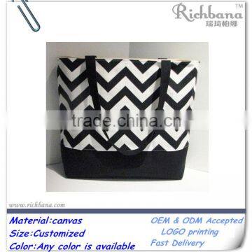 canvas chevron tote bag wholesale