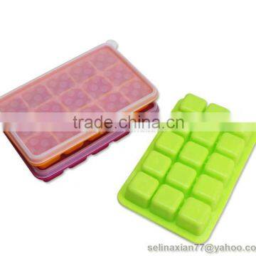 15 Cavity Square Silicone Baby Food Freezer Storage Container Multi-Portions