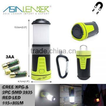 Portable Camping Lantern Hiking Tent 8 Brightness Level Powered By 3*AA Battery Magnetic Mini Flexible Camping Lamp