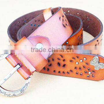 Woman Fashion Genuine Leather Ladies Leather Belt With Rivets