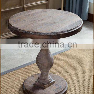 Cheap solid round wooden coffee table, round coffee table for coffee shop