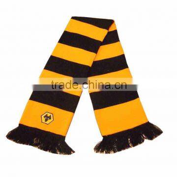 bob trading china manufacturer football fans Knitting scarf colorful lady's knitting scarf