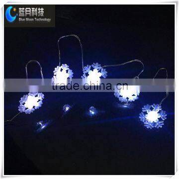 20 White LED Copper String Light with Snowflake Reflector christmas lights