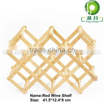 bamboo wood wine glass rack shelf