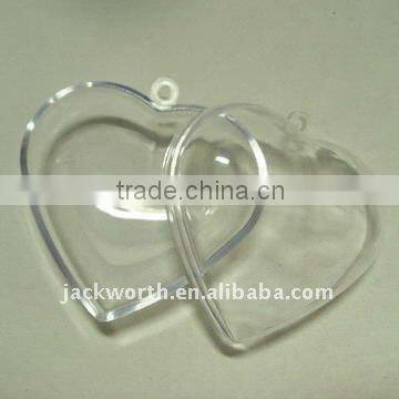 Heart shape plastic clear box