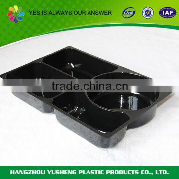 Cheap promotional black plastic food disposable container