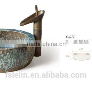 LELIN hand paint ceramic art basin bathroom basin LC017