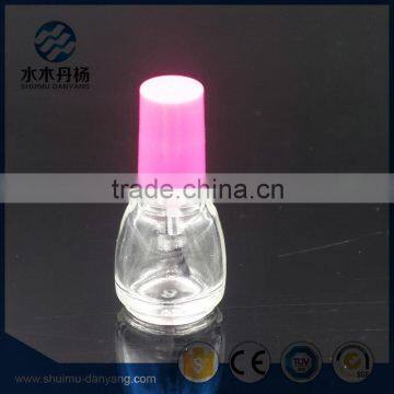Hot Selling 6ml Round Glass Nail Polish Bottle With Colorful Cap and Brush photo-3