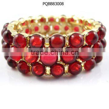 Latest design fashion delicate lucky red bead stone bracelet