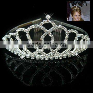 New designs rhinestone crystal big pageant crowns