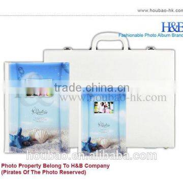 Global hot sale H&B 8*12 ,12*18 blue hardcover wedding photo album