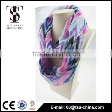 100% Polyester Chevron Infinity Scarf photo-2