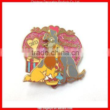 special metal pin badge for Valentine's day 2015 (KMS-2047)