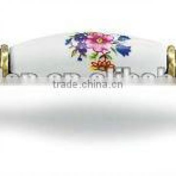 Classical ceramic pull handle for furniture cabinet