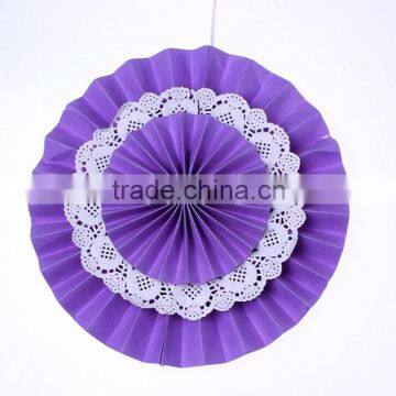 Purple Paper Fans Backdrop Hanging Paper Fans Decoration Vintage Collection HANGING FANS Wedding Decoration