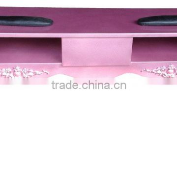 Beauty pink manicure table nail salon furniture, nail manicure table