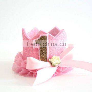 Gold Glitter MINI Birthday Cake Smash Princess Party Crown Quality Choice photo-2