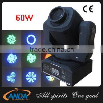 Competitive price dmx 60w mini led moving head spot light / 75 watt moving head in Wholesale