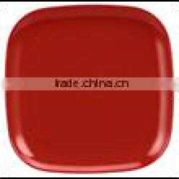 100% melamine solid color square dinner plate