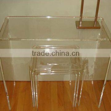 Custom transparent acrylic table coffee table clear