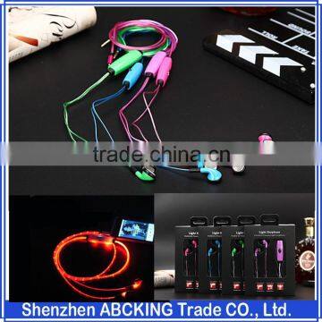 3.5mm LED Earphones For mobile phones music cell phones headphones