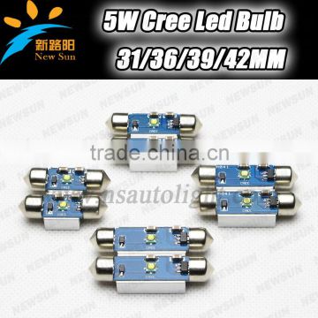 Factory directly sale c ree led festoon lights, C5W base license plate light, reading light car interior lights error free