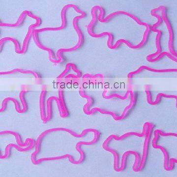 Glitter Silicon and Rubber fashion shape bands hair elastic