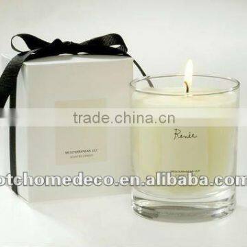 White Aroma Clear Glass Jar Candle