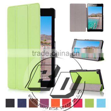 Top Selling Durable Professional Three Folding Stand PU Leather Tablet Case For Lenovo Tab2 A7-20F fast delivery