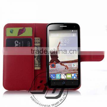 Fashionable Popular Flip Wallet Leather Case With Card Slots For ZTE Blade Q Lux 4G Fast Delivery photo-3